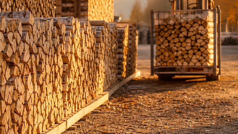 Выгрузка дров на подготовленную площадку